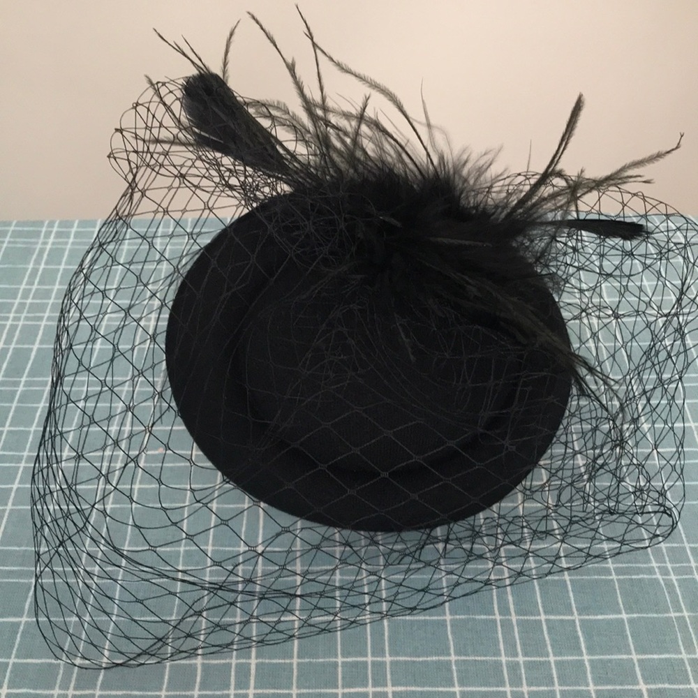 Black Birdcage Fascinator